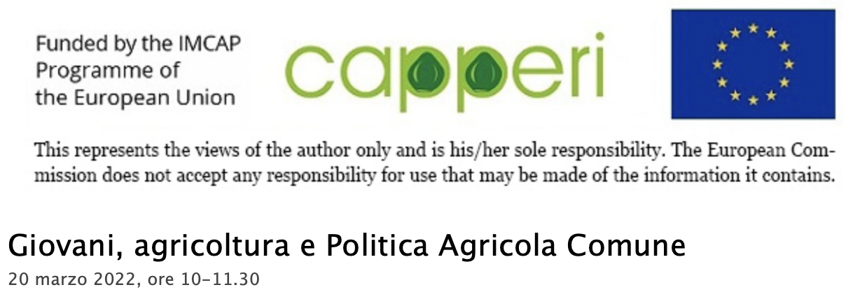 Giovani, agricoltura e Politica Agricola Comune